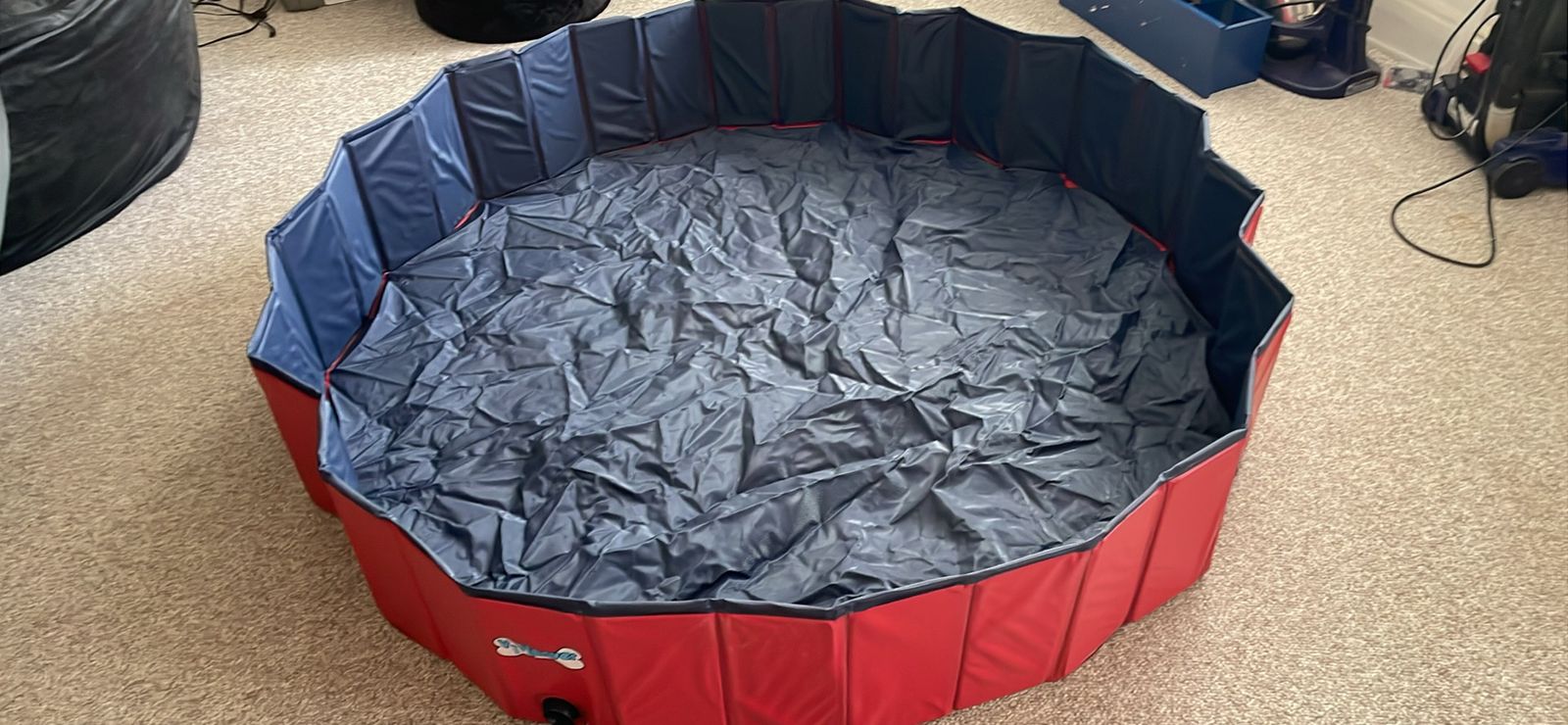 V-HANVER Foldable Dog Pool Collapsible Heavy Duty PVC Pet Pool Bath Tub for XLarge Dogs and Puppies, 63 X 12 inch