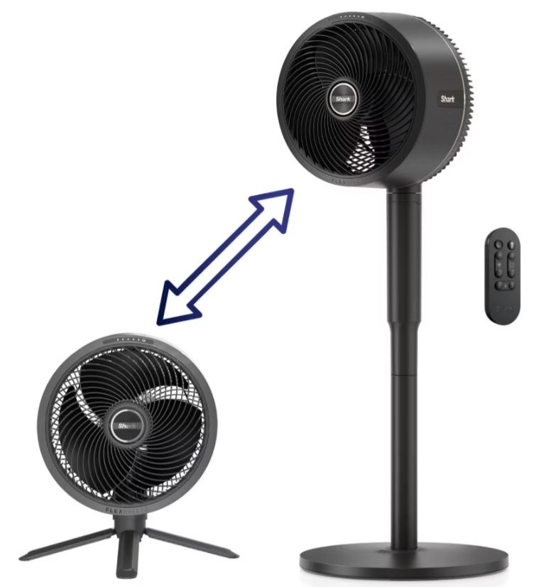 New in box  Shark FlexBreeze Outdoor and Indoor Fan Cordless and Corded Pedestal to Tabletop FA202