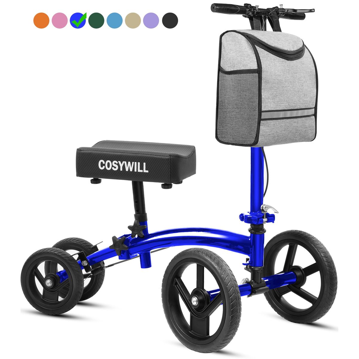 NEW COSYWILL Steerable Knee Scooter,Economy Knee Walker,All Terrain Foldable Medical Scooter