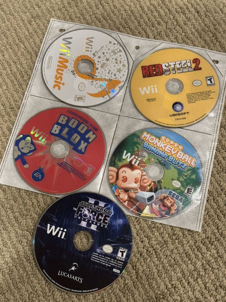 (5) Nintendo Wii Game Bundle