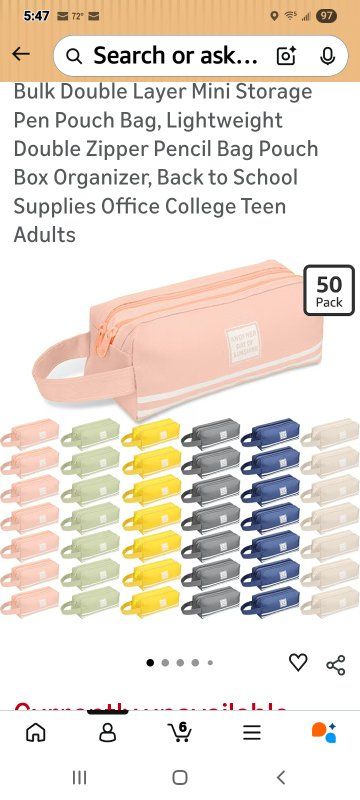 New Individually Wrapped Pencil Cases
