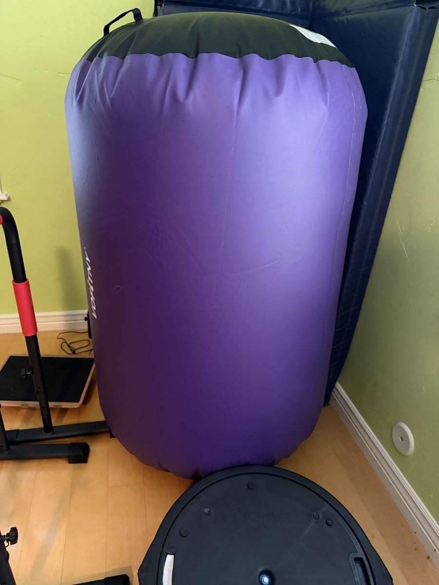 Gymnastics Octagon Inflatable Air Barrel Gymnastics Mat Tumbling Cylinder - Purple