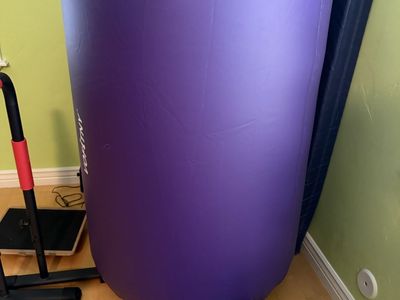 Gymnastics Octagon Inflatable Air Barrel Gymnastics Mat Tumbling Cylinder - Purple