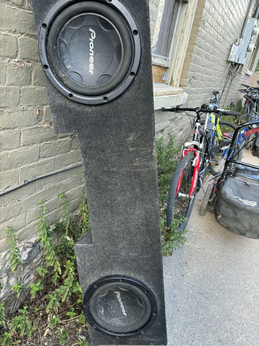 Pioneer Dual Subwoofer Box with Two Pioneer Subwoofers - Car Audio Bass