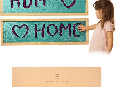 Sequin Sensory Wall Panel for Kids | Interactive Wall Decor & Flip Fabric Board, # pack