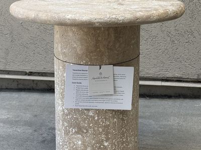 Hearth & Hand with Magnolia Travertine Stone Accent Side Table
