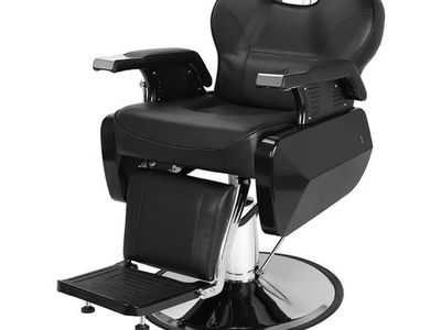 OmySalon All-Purpose Hydraulic Black Barber Chair Recline 360 Swivel Salon Spa Tattoo Styling