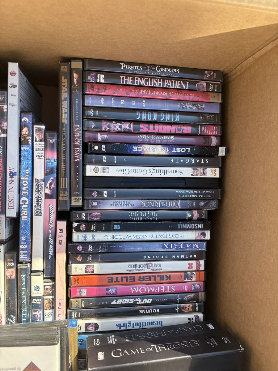 Box of videos for sale