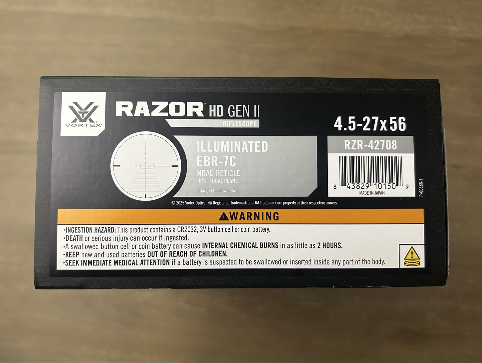 Vortex Razor HD Gen2 4.5-27x56 MRAD
