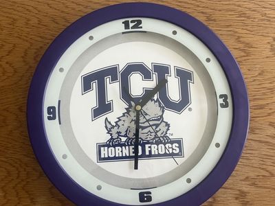 Wall Mounted TCU Horned Frog Clock