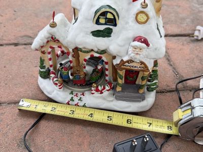 Santa's Wonderland Animated Christmas Village House with Train and Power Adapter