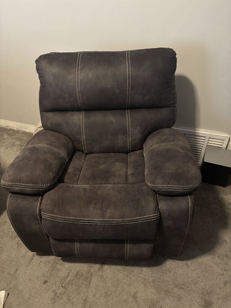 IKEARecliner rocker and swivel arm chair  gray