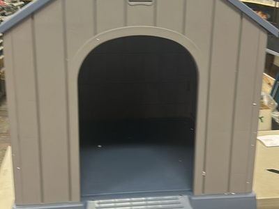 New Outdoor Dog House - Durable Plastic Pet Shelter for Large Dogs