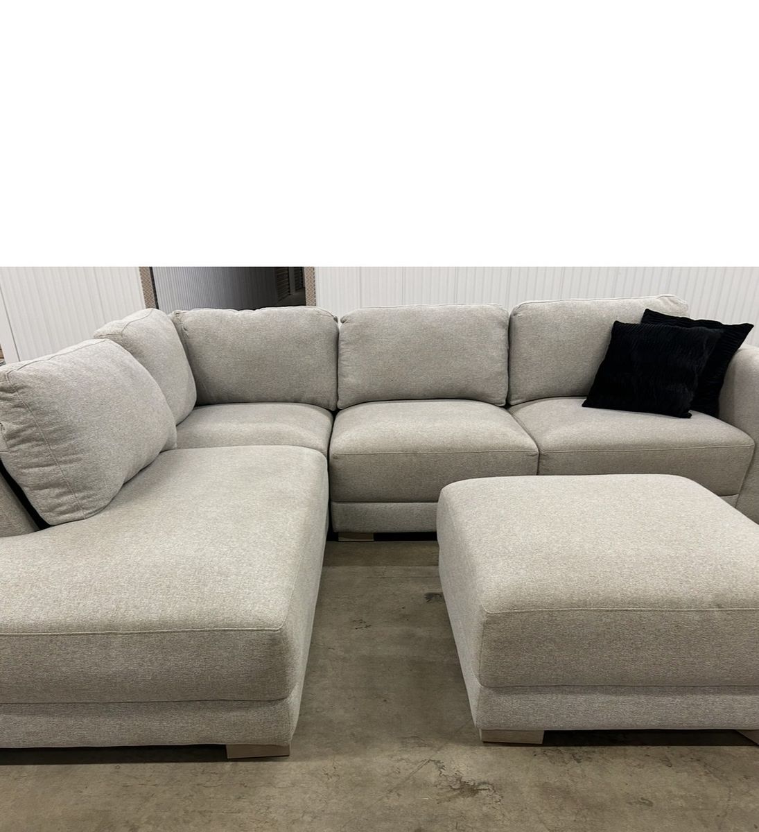 Gray Costco sectional with Ottoman