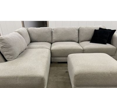 Gray Costco sectional with Ottoman