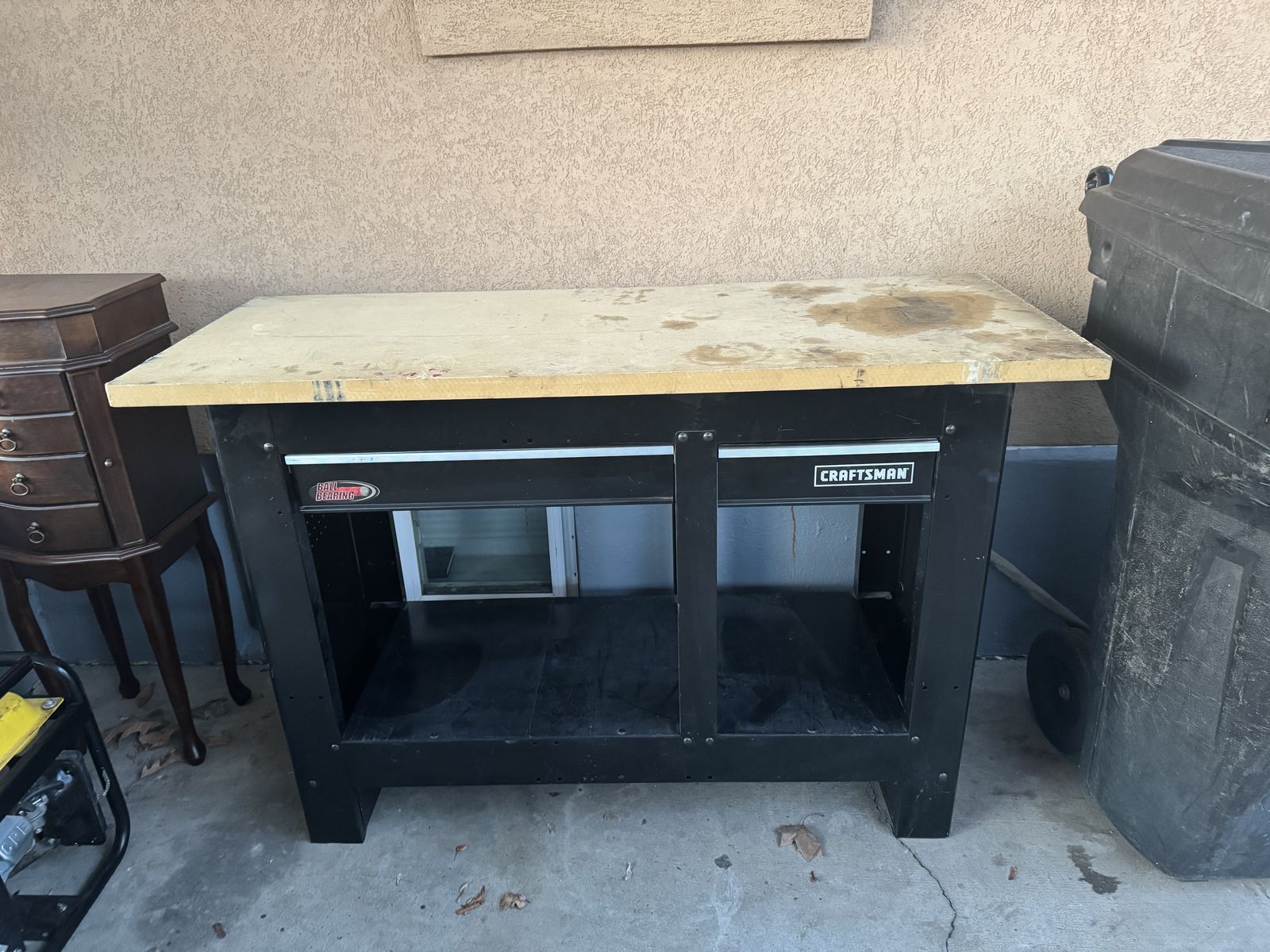 Craftsman Metallic Workbench w Drawers
