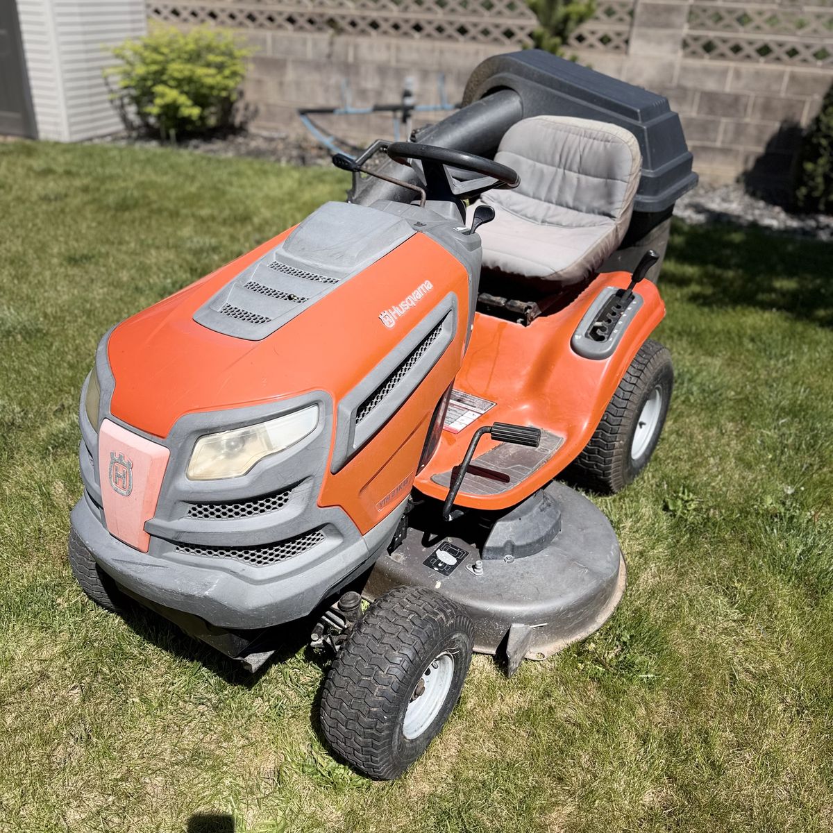 Husqvarna Lawnmower with Bagging System.