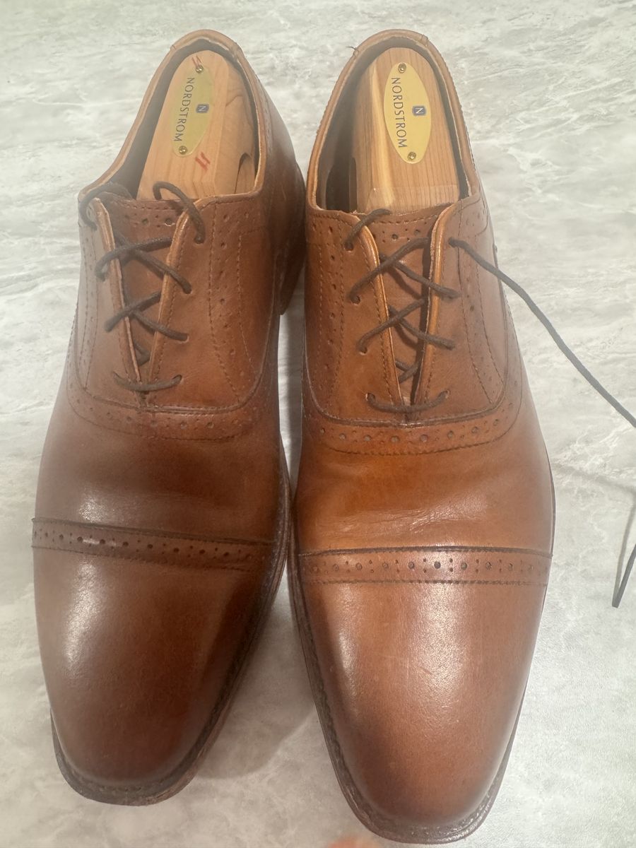 Allen Edmonds Evanston Men's Leather Cap-Toe Oxford Dress Shoes Size 8
