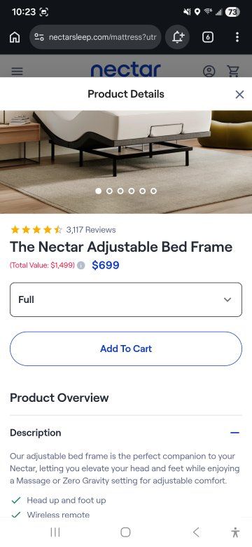 queen bed hybrid with adjustable base