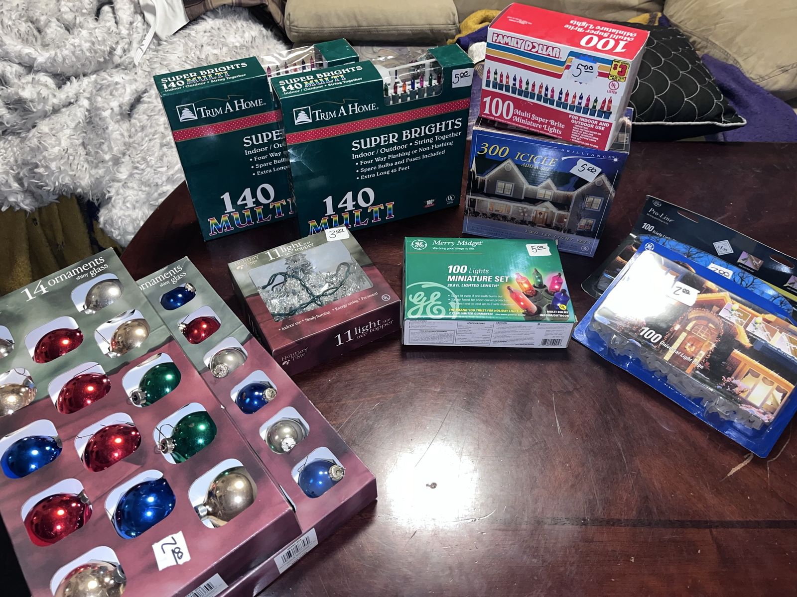 Christmas Lights, Clips, Bulbs.