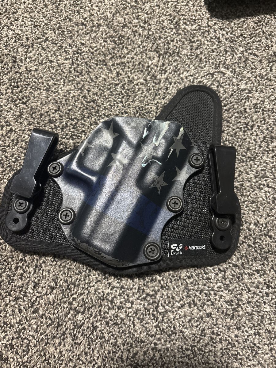 Glock 43 (I think) Ventcore USA OWB Holster - Black Flag Design, Used
