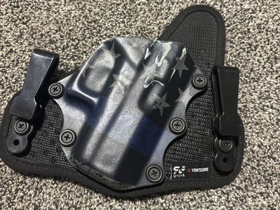 Glock 43 (I think) Ventcore USA OWB Holster - Black Flag Design, Used