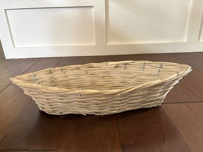 Long Narrow Basket W/ Pointed Ends