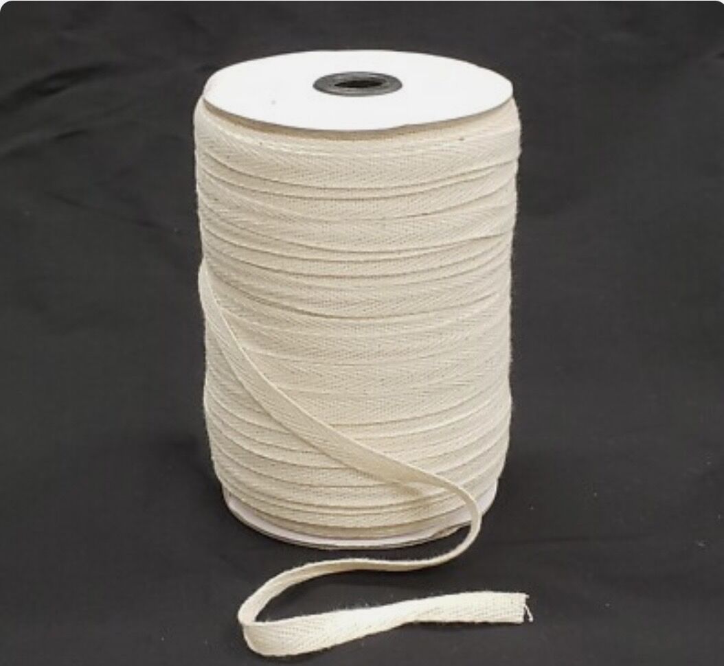 Cotton Twill Finishing Tape Ribbon Natural/Beige