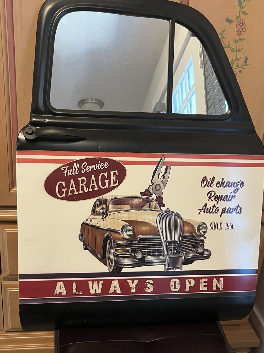 Guys !! For your Man cave !!Vintage Style Metal Truck Door Wall Art Decor