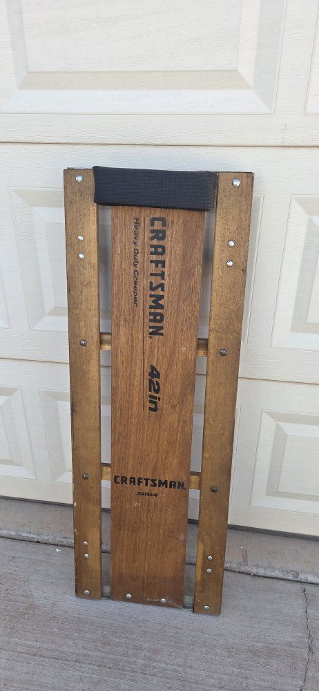 Vintage Craftsman 42-Inch Heavy Duty Wooden Mechanic Mechanic's Creeper Board