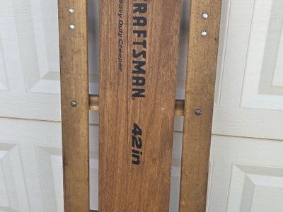 Vintage Craftsman 42-Inch Heavy Duty Wooden Mechanic Mechanic's Creeper Board