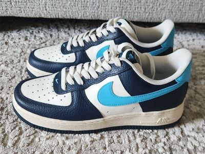 Nike Air Force 1 Low Midnight Navy Light Blue White Sneakers Men's Size 7.5