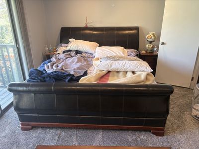 California King bed frame (and mattress if desired)