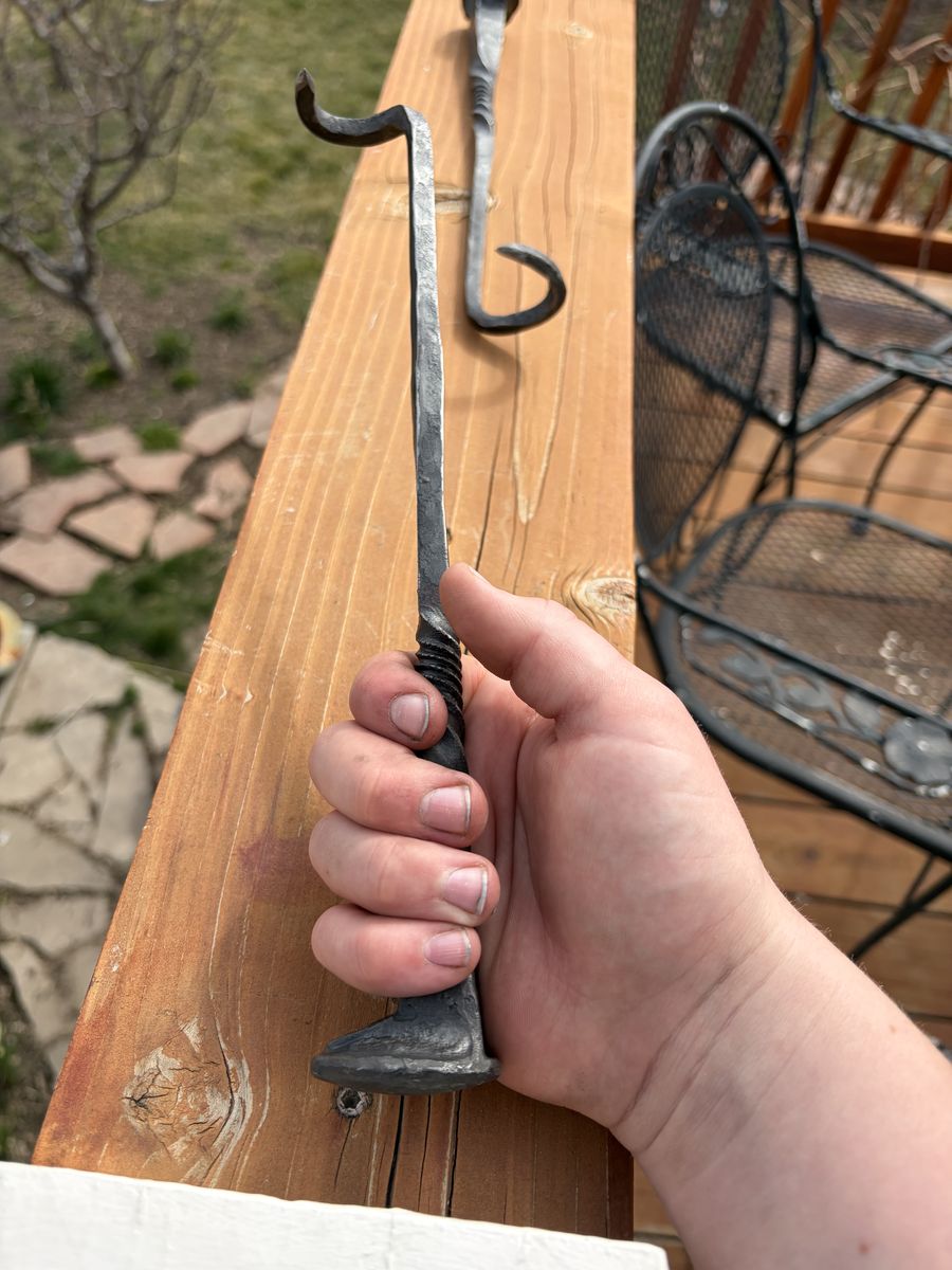 Hand Forged Steak Flippers From A Railroad Spike