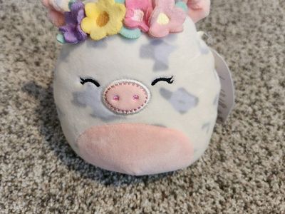 Squishmallows Rosie the Pig Cow Plush Stuffed Animal with Flower Crown - 5 Inch