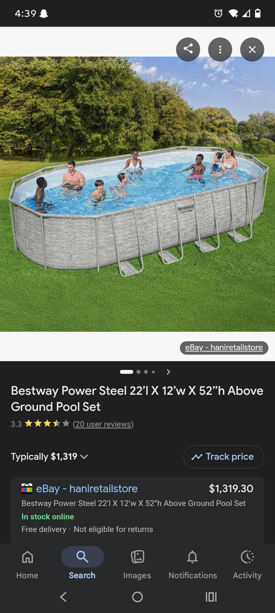 Bestway 12'x22'x52" oval pool