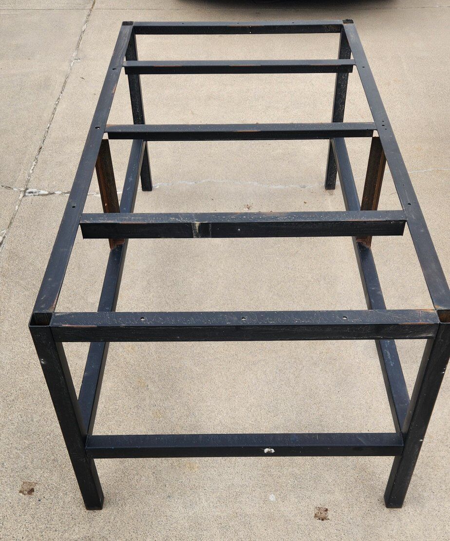 Metal work table frame