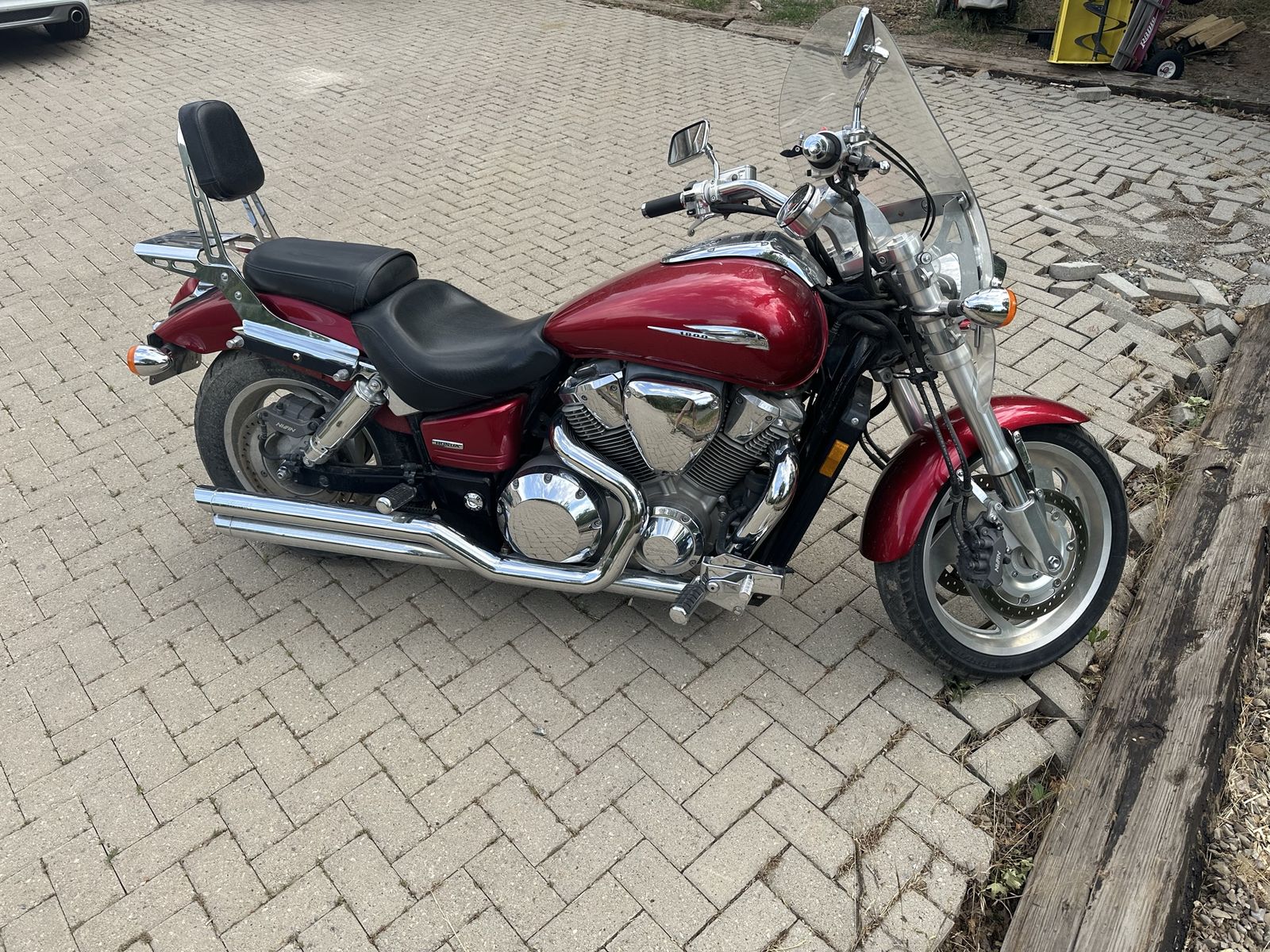 2003 Honda VTX1800 Cruiser Motorcycle - Red, Excellent Condition, Ready to Ride