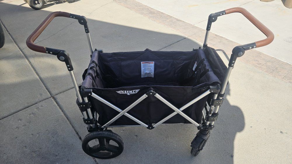Keenz 7S Stroller Wagon - Black/Brown, Durable All-Terrain Baby/Child Transport