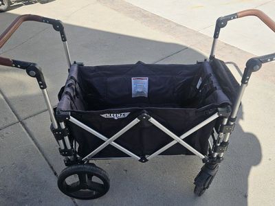 Keenz 7S Stroller Wagon - Black/Brown, Durable All-Terrain Baby/Child Transport