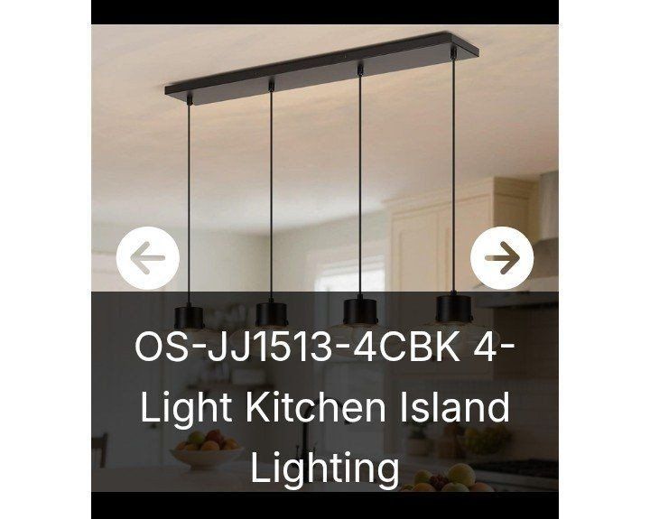 4 Light Kitchen Island Fixture (NEW)