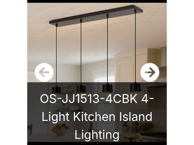 4 Light Kitchen Island Fixture (NEW)
