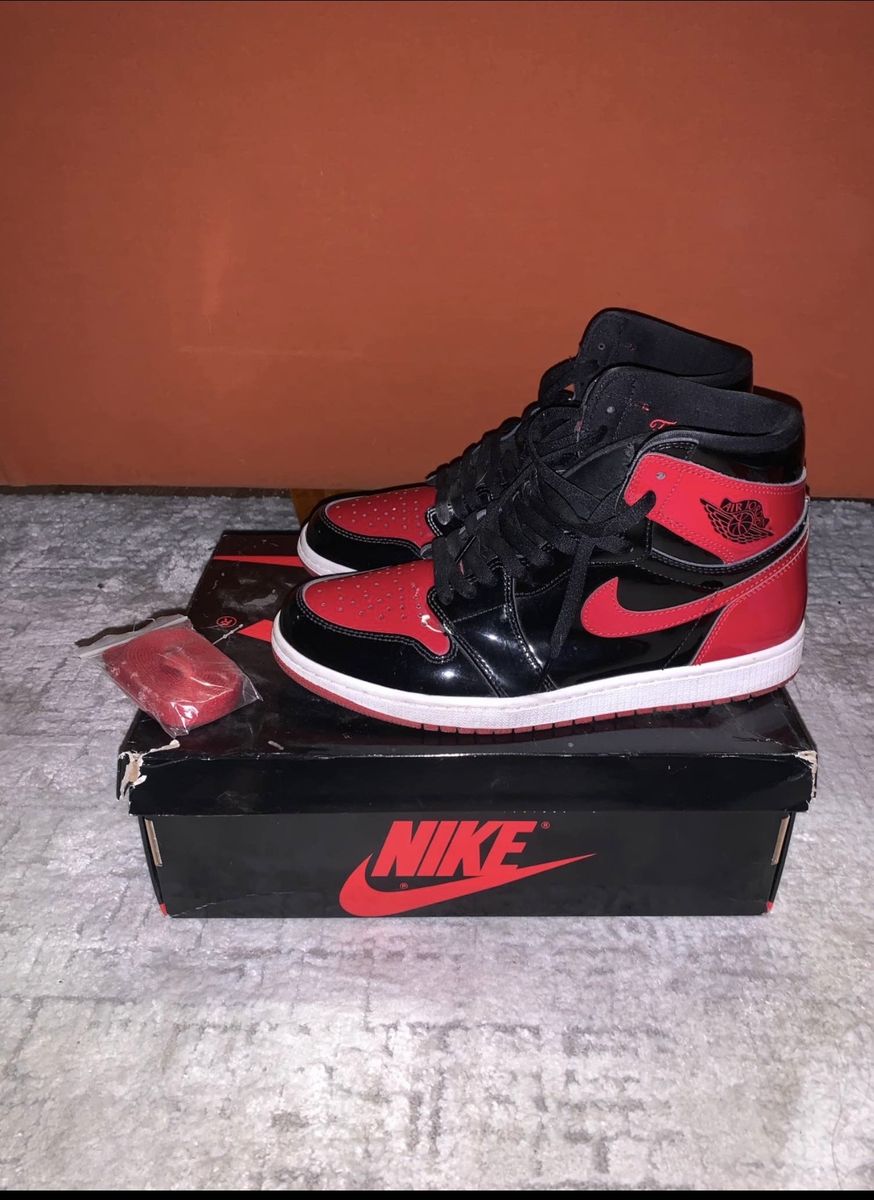 Nike Air Jordan 1 Retro High OG 'Patent Bred' Black/Red