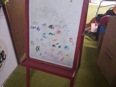 Red Kids' Art Easel - Whiteboard on both sides