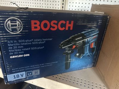 Bosch GBH18V-20N 18V 3/4 in. SDS-Plus Rotary Hammer with 360° Auxiliary Handle & Depth Gauge