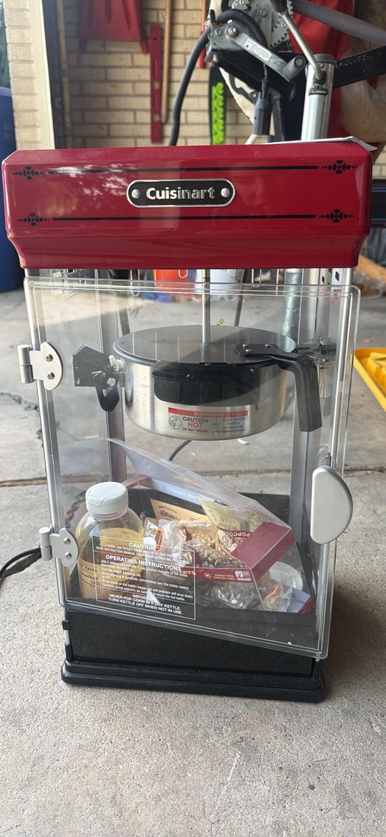 Cuisinart Red Popcorn Maker Machine Countertop Theater Style