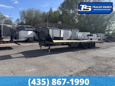 8.5x30 Diamond C FMAX-HDT 210 Gooseneck Hydraulic Dovetail Equipment Trailer - 25K GVWR - 2-Speed Jack