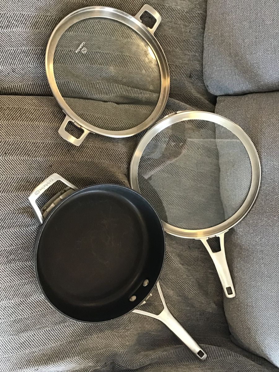 Free Calphalon pan with two lids
