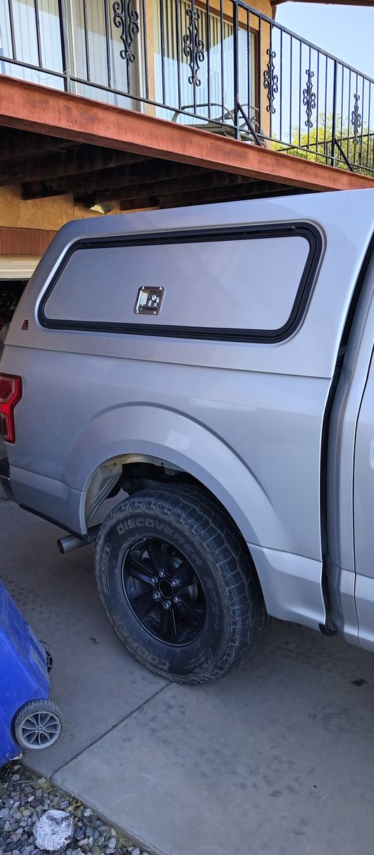 LEER Truck Topper for Ford F-150 (2015-2020) - Silver, Side Access Windows