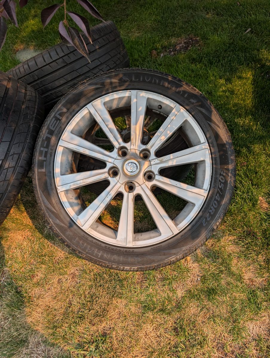 Set of 4 5 lug Toyota Tundra/Sequoia Rims and Tires 350 OBO